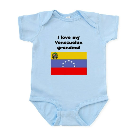 CafePress - I Love My Venezuelan Grandma Body Suit - Baby Light Bodysuit, Size Newborn - 24 Months