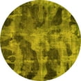 thumbnail image 1 of Ahgly Company Indoor Round Persian Yellow Bohemian Area Rugs, 5' Round, 1 of 4
