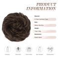 thumbnail image 5 of MORICA Messy Bun Hair Piece Wavy Curly Large Medium Chestnut Brown Hair Bun Scrunchies Extensions Synthetic Tousled Updo Hairpieces for Women Girls, 5 of 6