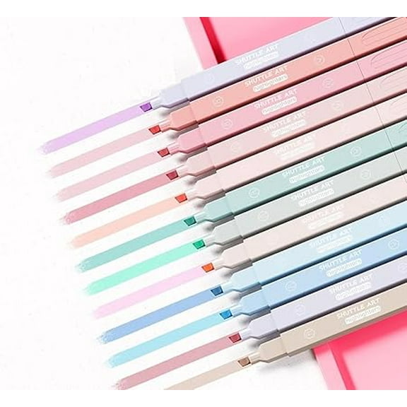 12Pcs Aesthetic Cute Highlighters Bible Pastel Highlighters and Pens no bleed Highlighters