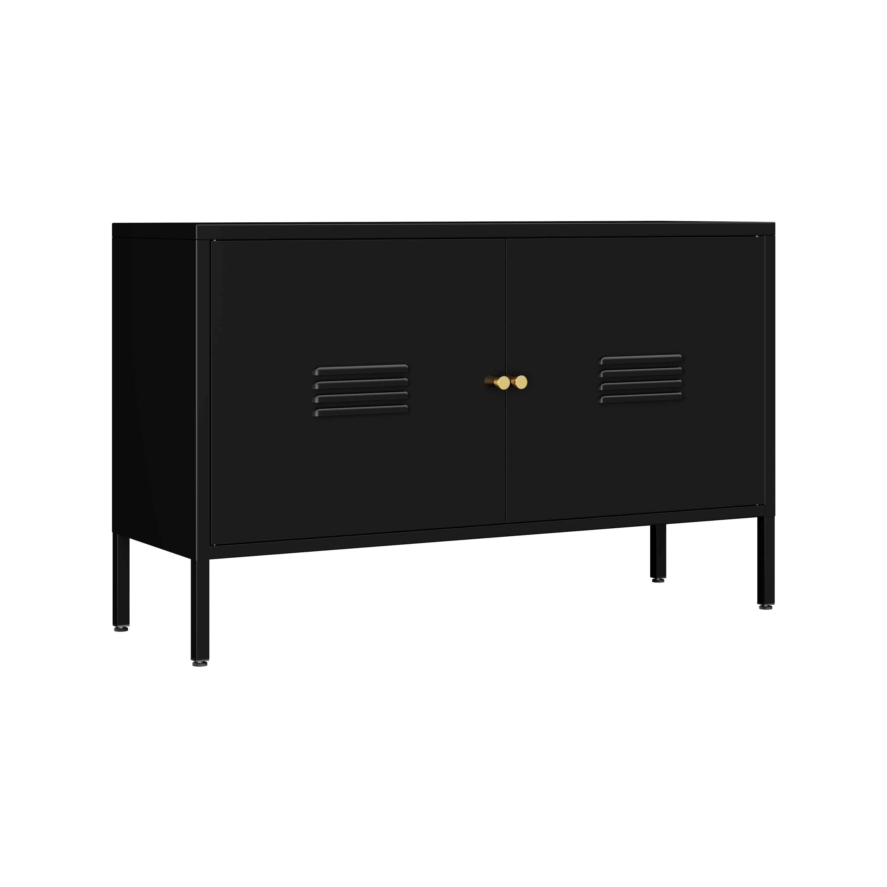 Metal Accent Storage Cabinet for Bed Room,Living Room,Home,Hotel,Office,Garage,2-Tier, Removable Shelf