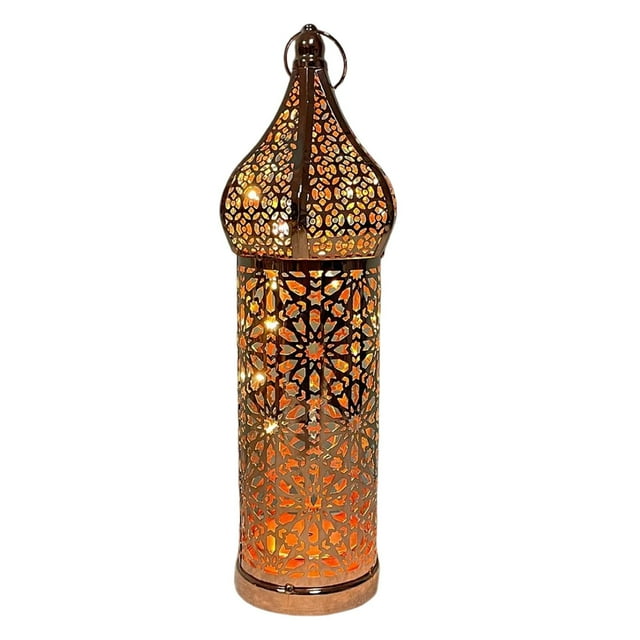 DOLITY Hollow Carved Lantern Light Atmosphere Light LED Desk Lamp for Living Room Decor L