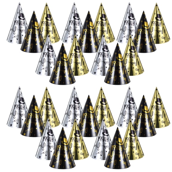 BESTYASH 30Pcs New Years Eve Party Hats Assorted Color Unique Design for Festive Fun