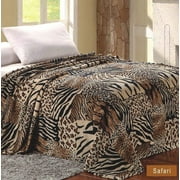 Super Soft Warm Throw Safari Printed Flannel Modern Blanket Bedding