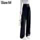thumbnail image 2 of Pantalones casuales de pierna ancha, cintura alta, abotonados y rectos para mujer, 2 of 7