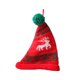 thumbnail image 2 of Mini gorro navideño con pompón, tejido decorativo, creativo, para pared, gorro de Papá Noel. Alce de color rojo, 2 of 9