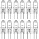 thumbnail image 1 of G4 Halogen Light Bulbs 10W 12V, 12 Pack 2 Pin Light Bulbs Clear Capsule Lamp Bulb Warm White for Ceiling Lights, Cabinet Lights, 1 of 4