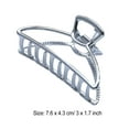 thumbnail image 3 of QualitChoice Pinces à Cheveux Mode Grand Style Simple Portable Ornements Géométriques Barrettes pour Femmes Blanc/arc 1Set, 3 of 6