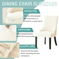 thumbnail image 5 of Stretch wingback Side Chair slipcover, Plaid armless wingback Chair Cover Removable Washable Soft Spandex Sloping Armchair Covers with Elastic Bottom for Dining Room-Blue-6 PCS, 5 of 8