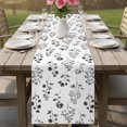 thumbnail image 1 of Table Runners 120 Inches Long Dress Scarves, Rustic Wildflowers Farmhouse Coffee/Dining/Kitchen Table Decor Table Runner for Living Room, Spring Floral Botanical Simple Black 13x120 Inch, 1 of 2