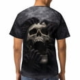 thumbnail image 5 of LAOLIUSN Men's 3D Skull Graphic T Shirt, All Over Print Short Sleeve Crewneck Tee, 88% Polyester 12% Spandex, Casual Novelty Streetwear Tops, S-4XL, 5 of 6