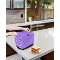 thumbnail image 3 of Blue Purple Small Toaster Cover 2 Slice, Kitchen Appliance Covers, Geometric Vertical Striped Solid Rainbow Toaster Oven Cover with Loop, Bread Machine Cover Polyester Dust Cover Protection, 3 of 4