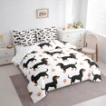 thumbnail image 3 of Feelyou Brown Dachshund Twin Bedding Sets 7-Piece, Cartoon Dog Pug Bedding Comforter Set, Cute Pet Paw Sheet Sets, Microfiber Bedroom Decorative, 3 of 7