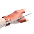 thumbnail image 1 of 1pcs Archery Hand Guard Leather Finger Protector 2 Finger Protective Glove, 1 of 8
