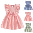 thumbnail image 6 of Tigivemen Toddler Girl Summer Dress Casual Clothes Floral Flutter Sleeve Beach Sundress Cute Bow Dresses Size 9-12 Months, 6 of 6