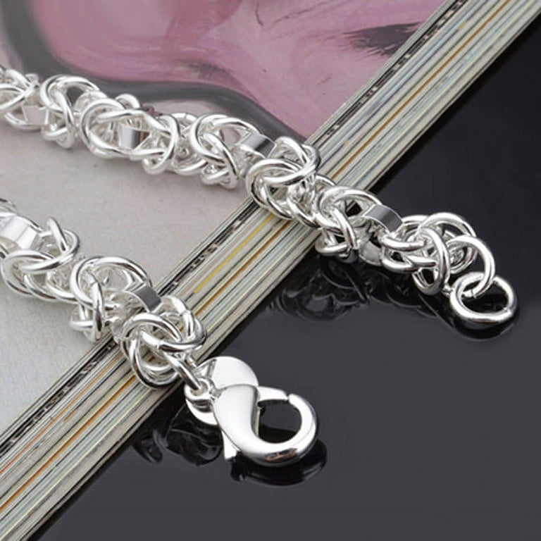 Jiaroswwei Women's 925 Sterling Silver Chain Bracelet Jiaroswwei Women's 925 Sterling Silver Chain Bracelet