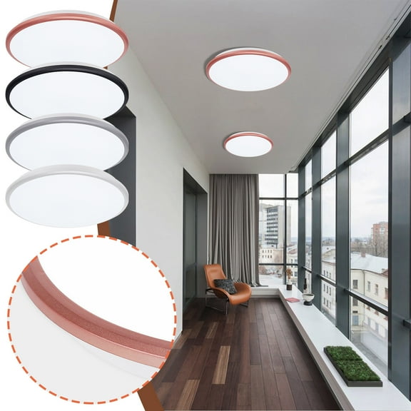 Giunmcul Acrylic LED Ceiling Light Thin Round Smart Dimmable 23cm IP44 Bathroom Corridor Kitchen Flush Mount Warm to Cool White 220V Energy Efficient Modern Fixture