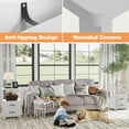 thumbnail image 3 of May in Color White Nightstand, Farmhouse Side Table with Storage Drawers and Open Shelf, Wooden Rustic End Table Cabinet for Bedroom, Living Room, 3 of 12