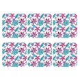 thumbnail image 2 of Pofeuu Hawaiian Style Print Leather Coasters Set of 6, Round Cups Mugs Mat Pad for Home Kitchen Heat Resistant Drink Coasters,Square, 2 of 7