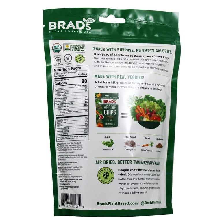 Brad's Plant Based Kale Veggie Chips, Oz, 55 OFF