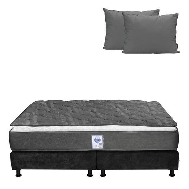 Colchón King Size Spring Air Aries + Box + Almohada 2Pack