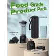 thumbnail image 2 of Bonnor Cordless Portable Blender for Smoothies & Ice Crushing With 2&times;22oz Cups&12h Insulated Bag,Detachable Easy Clean Personal Blender,Leakpro, 2 of 9