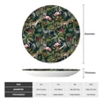 thumbnail image 2 of Yiaed Flamingos And Palm Leaves Print Bone China Decorative Plate Ceramic Dinner Plates Art Crafts with Display Stand-6in, 2 of 6