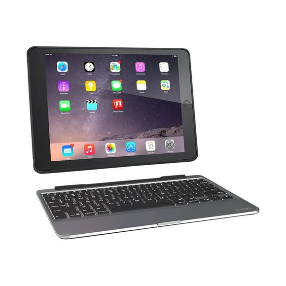 ZAGG Slim Book - Keyboard and folio case - backlit - Bluetooth - black keyboard, black case