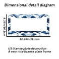 thumbnail image 2 of Ocean Waves License Plate Prame Aluminum Rust-Proof Auto Parts License Plate Decorative Screws Fit Standard 2 Holes 1 U.S. License Plate, 12.2x 6.3 Inch, 2 of 7