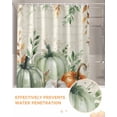 thumbnail image 6 of Fall Shower Curtain Sage Green Pumpkin Bathroom Curtains with Hooks, Waterproof Fabric Floral Autumn Eucalyptus Leaves Thanksgiving Bath Shower Curtains Set for Bathroom Bathtubs Decor 72x84 Inch, 6 of 7