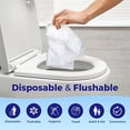 thumbnail image 3 of Toilet Seat Covers Disposable (110 pack), XL Flushable Toilet Seat Covers Travel Paper Toilet Seat Cover for Kids Potty Training, Adults, Biodegradable Travel Essential Accessories for Airplane, 3 of 4