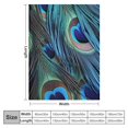 thumbnail image 4 of Chilfamy Peacock Feathers Cozy Throw Blanket for Bedroom Living Rooms Sofa Couch All Seasons Lightweight Anti-Pilling Velvet Texture Long-Lasting Blanket 40x50in, 4 of 6