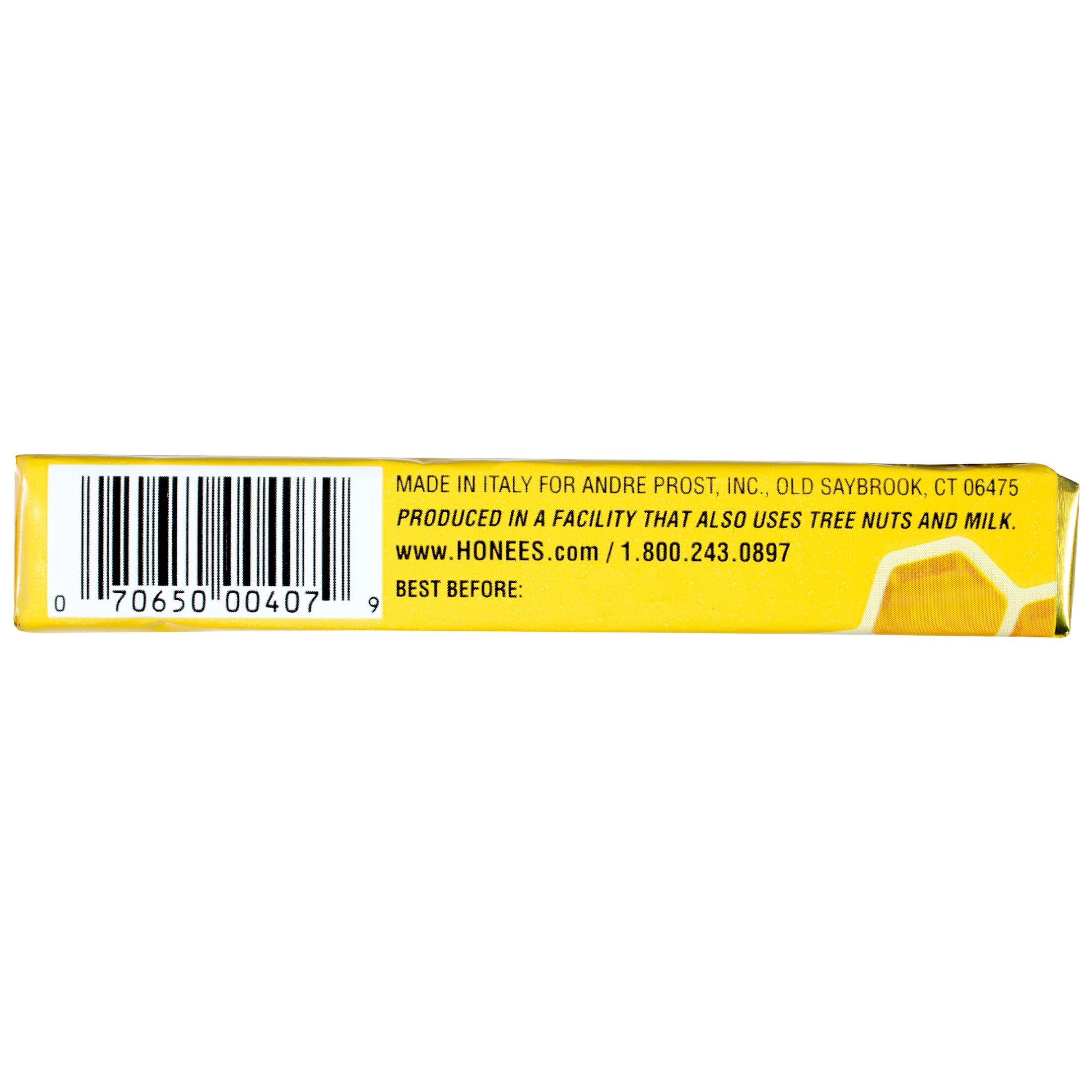 (4 pack) Lemon Honey Menthol Throat Drop Bars