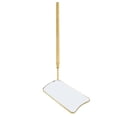 thumbnail image 1 of Stainless Steel Eyelash Mirror, Comfortable Grip Contracted Fashion Fanshaped Eyelash Extension Mirror  For Woman For Home Golden, 1 of 8