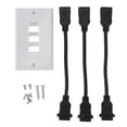 thumbnail image 2 of Placa de pared de interfaz multimedia HD ANGGREK 3 Puertos ABS 4K 60Hz Para oficina, 2 of 7