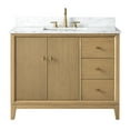 thumbnail image 3 of Vanity Art 42" Bathroom Vanity with Sink and Engineered Marble Top, Freestanding Storage Cabinet with 2 Drawers, 1 Shelf and Flip Down Tray, 3 of 6