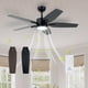 thumbnail image 1 of Vagizm Ventilador de Techo de 52 Pulgadas con Luz - Ventilador de Techo de 5 Aspas para Sala de Estar y Recámara - Flujo de Aire Máximo de 5000 CFM - Motor CC Silencioso - Regulable - Función Reversible - Negro, 1 of 8