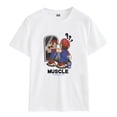 thumbnail image 2 of Camiseta con estampado de Super Mario Bros para adultos, ropa informal, talla para adultos, vestido de verano para padres e hijos, camisetas sólidas, lindas y divertidas adt nuevas zhangmengya LED, 2 of 2