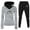 Grey, variant on Workout Sets for Women Long Sleeve Hoodie Joggers Pants Athletic Set with Heartbeat Print 2 Piece Sportwear