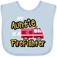 thumbnail image 3 of Inktastic My Auntie is a Firefighter with Fire Truck Boys or Girls Baby Bib, 3 of 4