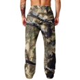 thumbnail image 6 of Havenx Mens Camo Sweatpants Wide Leg Dry Leaf Print Elastic Waist Pants with Pockets Open Bottom Camouflage Bottoms Jogger Workout Casual Fashion Loose Fit Streetwear,Brown M, 6 of 7