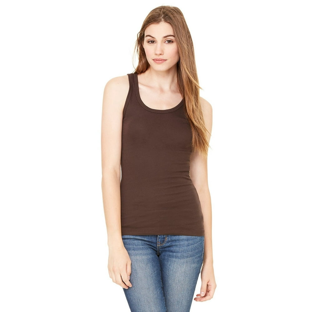 Clementine Apparel Women's Sheer Fitted Rib Tank Top