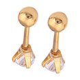 thumbnail image 4 of Guardurnaity Mujeres Hombres Oro Negro Plata Cristal Pendiente Del Oído Barra Del Labio Stud Piercing Ropa, zapatos y accesorios Miscelánea oro rosa 3mm 1 Uds, 4 of 6