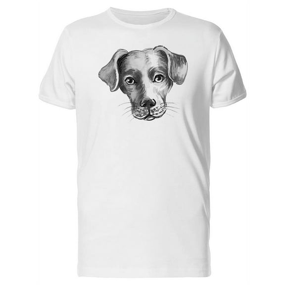 Cute Dog Head Sketch T-Shirt Men -Image by Shutterstock, Male x-Large