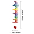 thumbnail image 3 of Hilandero De Viento Rainbow 3D Wind Spinner - Carillón de viento colgante de bambú colorido para jardín (L), 3 of 4