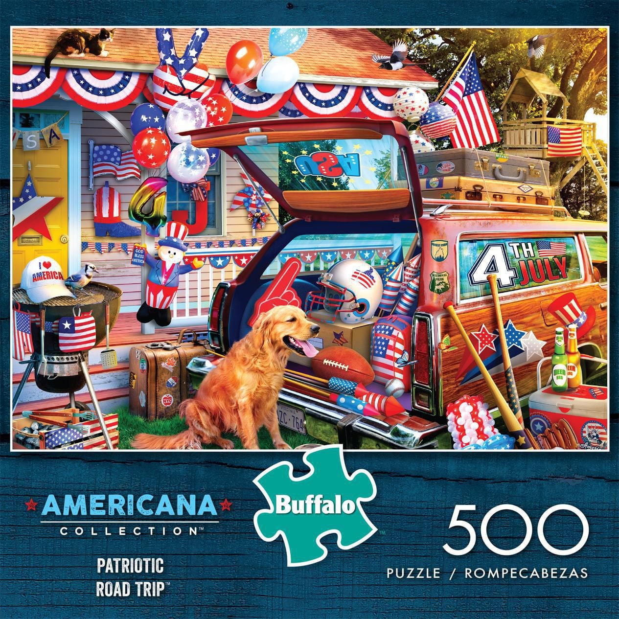 Buffalo Games - Le puzzle Americana - Patriotic Road Trip - en 500 pièces
