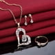 thumbnail image 5 of Xihbxyly Conjunto de Collar En Forma de Corazón con Circonitas Europeas y de Moda de Tres Piezas, 5 of 6