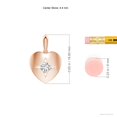 thumbnail image 3 of ANGARA Natural Channel-Set Diamond Solitaire Pendant in 14K Rose Gold for Women (Size-4.4mm| Color-H| Clarity-SI2) | April Birthstone, Anniversary, Jewelry Gift for Women | Natural Diamond Necklace, 3 of 7
