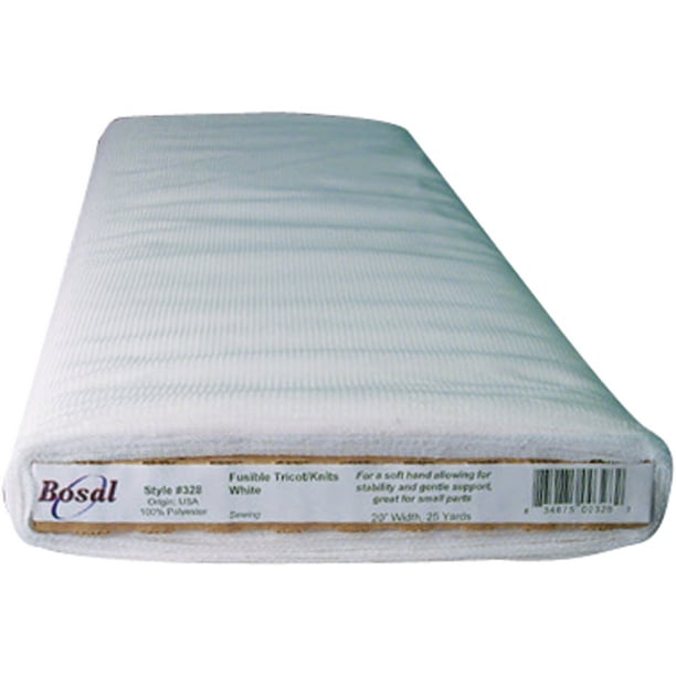 Fusible Tricot/Knits InterfacingWhite 20"X25yd FOB MI