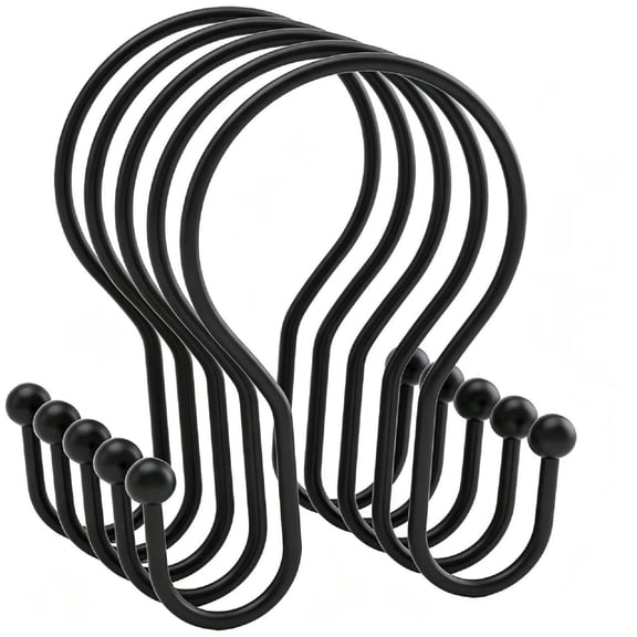 Leodye 1PCS Anti-Rust Metal Sliding Shower Curtain Hooks, Smooth Durable Ring Hooks for Bathroom Shower Curtains -2.59*2.53IN